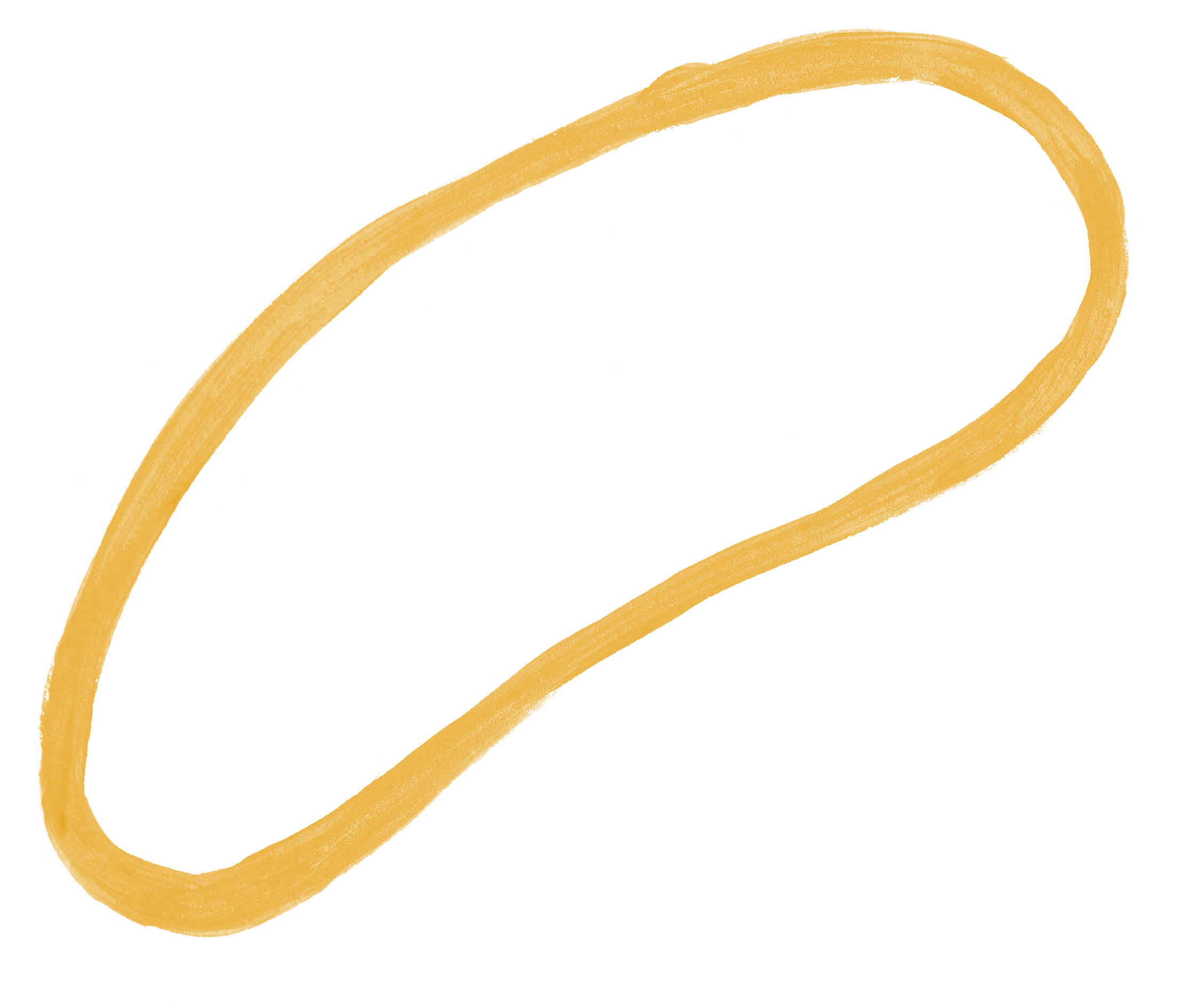 yellow paint oval outline